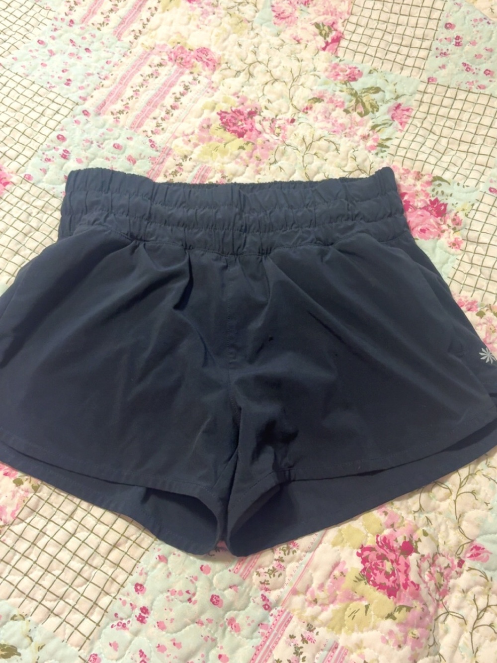 Athleta Black Athletic Shorts with Elastic Waist